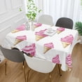 thumbnail image 2 of Yayeee Tablecloths 54" x 72" Rectangle Wrinkle Resistant Party Table Cover, Pink Cartoon Ice Cream, 2 of 8