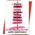 thumbnail image 1 of Tarjeta de cumpleaños Mcduldul Happy Birthday Sister de Brother, 1 of 6