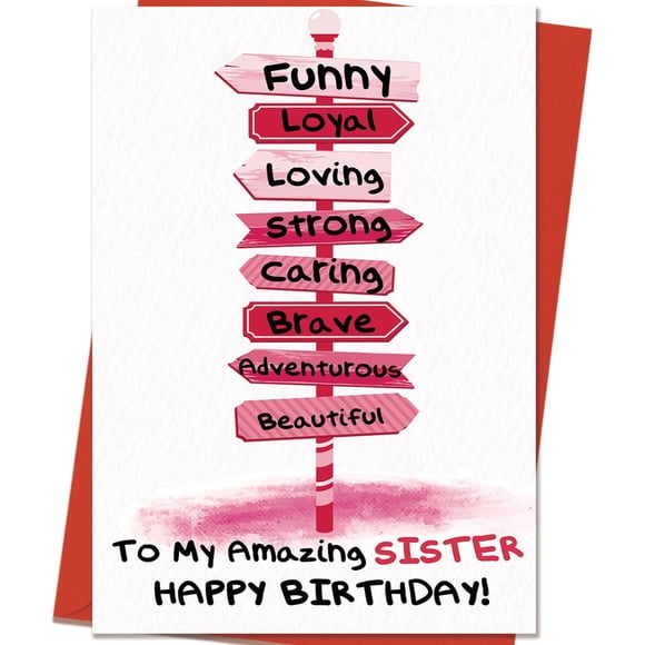Tarjeta de cumpleaños Mcduldul Happy Birthday Sister de Brother