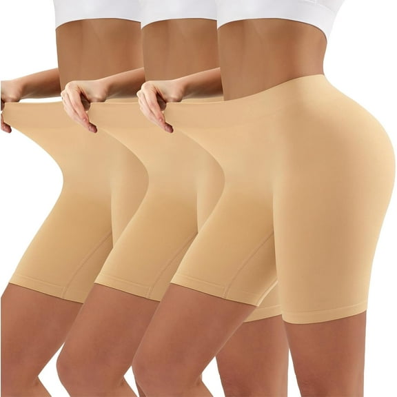 Womens Slip Shorts for Under Dresses High Waisted Smooth Anti Chafing Panties Yoga Biker Shorts