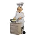 thumbnail image 2 of AMERTEER French Chef Figurine Kitchen Ornament Resin Cook Statue Sculpture Decorative - Cooking, 2 of 6