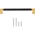 thumbnail image 3 of Stone Harbor Hardware Urban Cabinet Pull, 192 Millimeters, Matte Black with Satin Brass Ends, 3 of 3