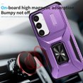 thumbnail image 6 of Allytechgroup Rugged Case for Samsung Galaxy A26 5G, [Slide Camera Cover] [360° Rotating Kickstand] [Military Protection] Non-Slip Anti-Fall Anti-Scratch Shockproof Heavy Duty Case - Purple, 6 of 8