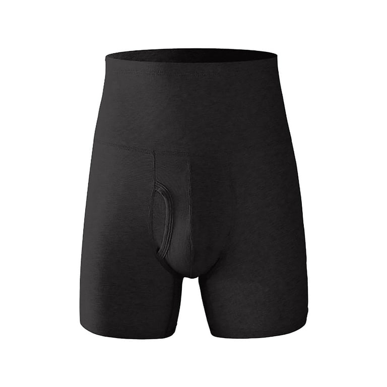 Plus Size Men's Underwear Boxer Briefs High Waist Anti-Chafing