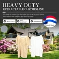 thumbnail image 5 of Retractable Clothesline Flexible Portable Heavy Duty 40 Feet Adjustable Heavy Duty Laundry Clothes Line for Wet or Dry Clothes Indoor or Outdoor Easy Installation Gray, 5 of 10