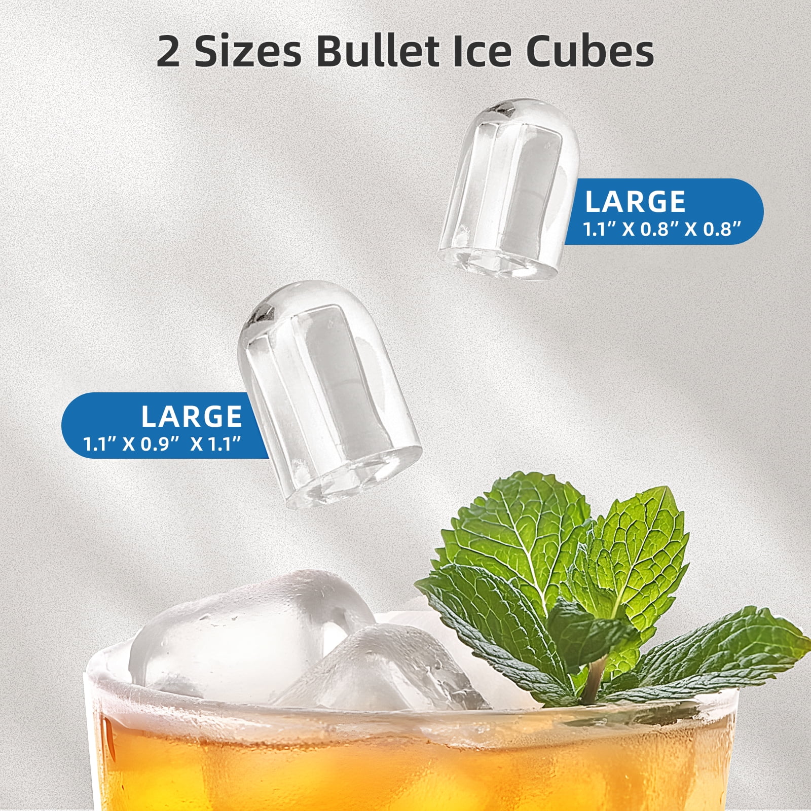 FREE VILLAGE Ice Makers Countertop,Portable Ice Maker Machine with Self-Cleaning,26.5lbs/24Hrs,6 Mins/9 Pcs Bullet Ice,Ice Scoop and Basket,Handheld Ice Maker for Kitchen/Home/Office/Party