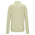 thumbnail image 5 of Women's Long Sleeve Casual Slim Fitting Turtleneck Tops Lightweight Thermal Basic Layer Shirts Beige M, 5 of 7