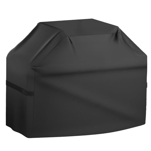 Grill Cover with Hook and Loop Straps and Adjustable Drawstring Heavy Duty BBQ Cover Waterproof Grill Cover for Outdoor Grill Weather Resistant BBQ Gas Grill Cover for Grills Black