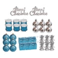 thumbnail image 1 of 32 Piezas Adornos Colgantes para de Navidad Bolas de Navidad Decorativas Adornos de Navidad Inastillables Decoración para Fiesta Festiva año Azul plateado, 1 of 7