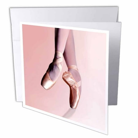 

3dRose Ballet Slippers Greeting Cards 6 x 6 inches set of 6