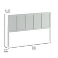 thumbnail image 5 of Emma + Oliver King Size Four Panel Wooden Adjustable Headboard Only in White, 5 of 10