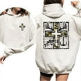 thumbnail image 2 of Camo Faith Hunting & Fishing Hoodie – Double Sided Patriotic Outdoor Cross Pullover with Antlers, Hook & Bass Design, Southern Christian Lifestyle Top for Men and Women, 2 of 7