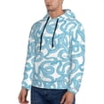 thumbnail image 3 of Sikiie Blue Snake Men's Hoodie, Essentials Hoodie, Sweatshirt, Pullover Hooded Sweatshirt for Men-3X-Large, 3 of 7