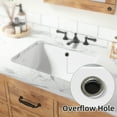 thumbnail image 2 of Undermount Ceramic Bathroom Vessel Sink with Overflow - Rectangular Vanity Basin, 2 of 6