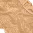 thumbnail image 5 of Women's Sheer Floral Lace Cropped Corset Bustier, Spaghetti Strap Wavy Hem Waist Cinching Camisole Tank Top Body Shapewear Khaki L, 5 of 7