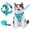 Emerald, variant on Wanheart Summer cat Chest Harness and Leash, Anti-Escape Adjustable Soft mesh cat Leash and Chest Harness Set for All Types of Cats cat Vests (Emerald, M)