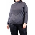 thumbnail image 4 of Sueter de rayas Roman Fashion /Tallas Extras, 6598 (Gris /negro) gris 38, 4 of 6