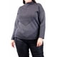 thumbnail image 4 of Sueter de rayas Roman Fashion /Tallas Extras, 6598 (Gris /negro) gris 38, 4 of 6