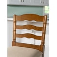 thumbnail image 4 of Linon Marino Full Back Wood Bar Stool, 30" Seat Height, Walnut Finish with Natural Fabric, 4 of 10