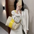 thumbnail image 3 of Bolsa versátil y sencillo para mujer de hombro de lona Ehuebsd bolso portátil sencillo de PU para compras, 3 of 9