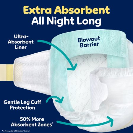 PAMPERS SWADDLERS OVERNIGHT ZZZ BABY DIAPERS SIZE 7, 36 COUNT (SELECT FOR MORE OPTIONS)