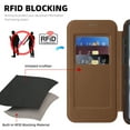 thumbnail image 6 of Wallet Case for iPhone 16, Magnetic Flip Kickstand Compatible with MagSafe, RFID Blocking Premium PU Leather Slim Shockproof Phone Case with Card Holder For iPhone 16,Coffee, 6 of 9