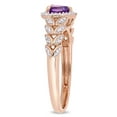 thumbnail image 3 of Everly Women's Amethyst 10k Rose Gold Ring, 3 of 7