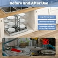 thumbnail image 5 of Kitchen Cabinet Storage Organizer, Pantry Slide Out Shelves, 3 Tier Adjustable Rack, Pots,Dishes, Drinks Storage, Utensil storage, Durable Steel Frame, 5 of 9
