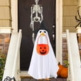 thumbnail image 3 of Sylvtty Ghost Goose Outfit Halloween Porch Goose Clothes with Witch Hat And Pumpkin Bucket for 23" Goose Statue Outdoor Patio Yard Lawn Decoration, 3 of 6