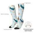 thumbnail image 5 of Picia Women Crew Soft Moisture-wicking Socks Japanese Carps Pattern Design Cotton Socks, One Size fit All, 5 of 9