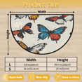 thumbnail image 3 of CURLYOOT Colorful Butterflies Half Round Door Mat 24'' x 36'', Indoor Outdoor Entrance Rug, Semi Circular Area Rug, Non Slip Washable Absorbent Doormat, Laundry Room Rug, 3 of 7