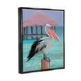 thumbnail image 3 of Stupell Industries Tropical Perched Pelican Painting Jet Black Floating Framed Canvas Print Wall Art, Design by Ziwei Li, 3 of 6