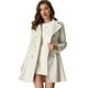 thumbnail image 1 of Abrigo Largo de Invierno para Mujer Abrigo Elegante de Doble Botonadura con Solapa Blanco crema XS, 1 of 5