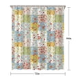 thumbnail image 5 of Pioneer Flower Floral Print Pattern Shower Curtain 72"x84", Bathroom Decorative Shower Curtain Set with 12 Hooks, Waterproof Washable, 5 of 6