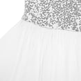 thumbnail image 5 of Venjoe Girls Kids Sequined Ballet Dance Leotard with Hair Band Outfits Ballerina Princess Tutu Dress White XS, 5 of 7