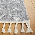 thumbnail image 3 of SAFAVIEH Berber Fringe Vinal Aztec Shag Area Rug, Light Gray/Ivory, 8' x 10', 3 of 11