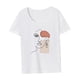 thumbnail image 4 of Camiseta para mujer Tops de verano Camiseta cómoda con cuello redondo para Holiday Street M, 4 of 7