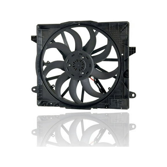 Dual Radiator and Condenser Fan Assembly - Cooling Direct Compatible/Replacement for 624860 '18-22 Jeep Wrangler, 20-22 Gladiator 6Cy/3.6L Without Tow Package - Brushless Motor - 9 Blade - 68282799AE