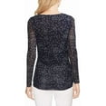 thumbnail image 2 of Vince Camuto Womens Mesh Pullover Blouse, Blue, Large, 2 of 3