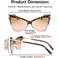 thumbnail image 6 of FEISEDY Fashion Women Cateye Sunglasses Retro Oversized Cat Eye Shades Chic Style T Sign B2649, 6 of 13