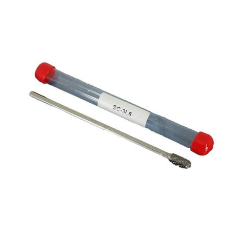 Sc Burr - TEMO SC-3L6 Double Cut CARBIDE ROTARY BURR FILE, 3/8 inch (9.5mm) Head Cylind Ball, 1/4 inch (6.35mm) Diameter 6 inch (152mm) Long Shank