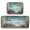 Palm Trees and Ocean, variant on 2-Piece Kitchen Rugs Set Non-Slip Mats Carpet Floor for Kitchen, Bathroom (19.7"x27.6" & 19.7"x47.2") Old Train with Flowers