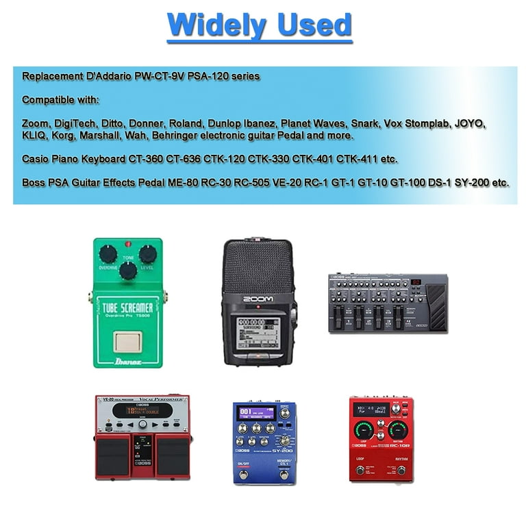 Alimentatore 9V 500mA Per Pedali Chitarra - Punta Negativa, Compatibile BOSS, Anti-ronzio - Foto 2