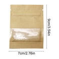 thumbnail image 3 of 100 Pcs Clear Window Kraft Paper Resealable Bag Seed Packets Small Coin Envelopes Heat Seal Pouch with Tear Notch for Sample Gift Party Favor 3.54*2.76In, 3 of 6
