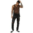 thumbnail image 3 of Faithtur Male Mesh Sleeveless Fishnet Tank Tops,Workout Underwear Vest, 3 of 10
