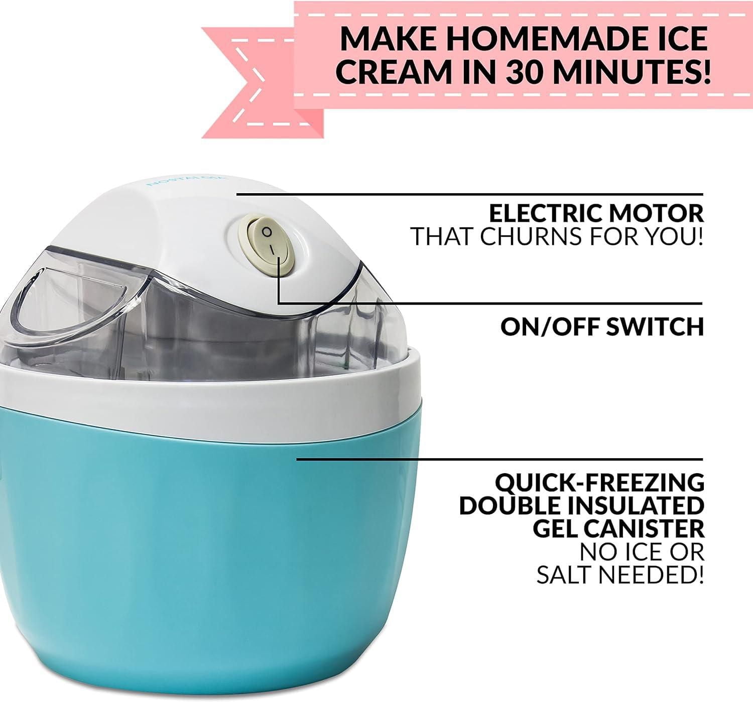 Nostalgia 1-Quart Electric Ice Cream Maker, Ice Cream Maker