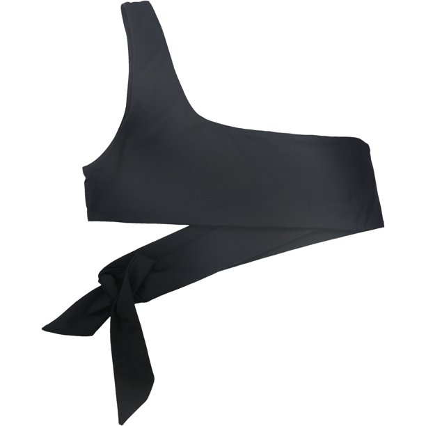 Tavik Womens Eve Wrap One Shoulder Bandeau Swim Top, Negro, Grande Tavik Bandeau