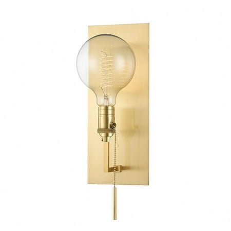 

1 Light Wall Sconce in Transitional Style 5.5 inches Wide By 13.75 inches High-Aged Brass Finish Bailey Street Home 116-Bel-4441984