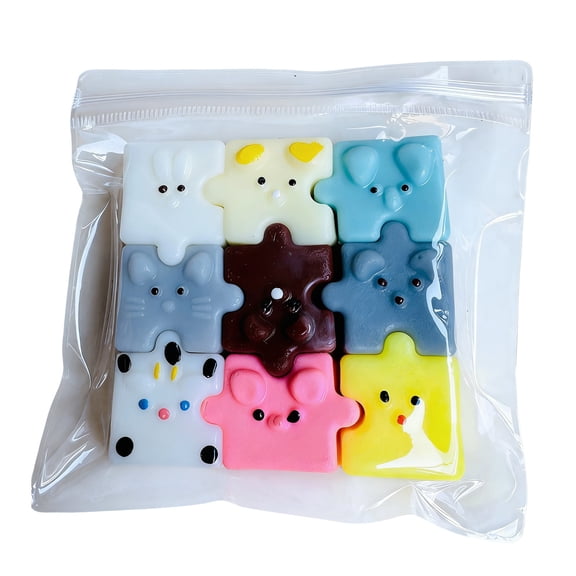 Puzzle Fidget Toy Slow Rising Sensory Toy, Super Soft Foam Stress Relief Knead Toy for Adults, Multicolor Animal Design