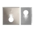 thumbnail image 1 of HUGFEGWE 2 Pack Portable Milling Cutter Hole Opener Tools for Electrical Box Drywall Outlet Cutout Tool Woodworking Cutting Hole Saw Oscillating Tool (Silver Square + Rectangle) CA919-111763, 1 of 4